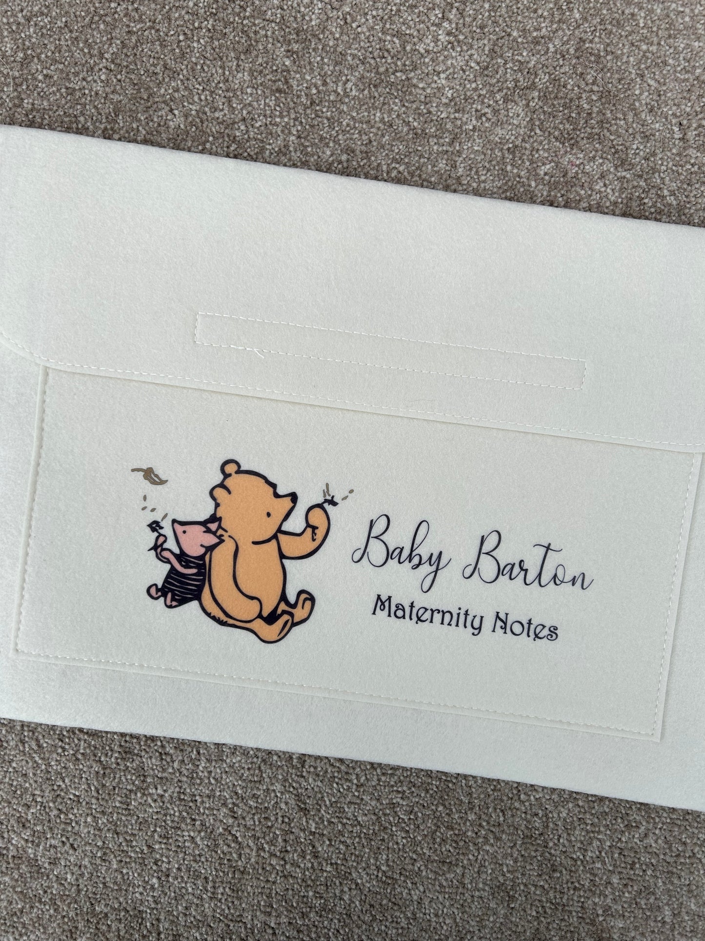 Personalised A4 Maternity Notes Folder, Personalised A4 Felt Folder, A4 Folder