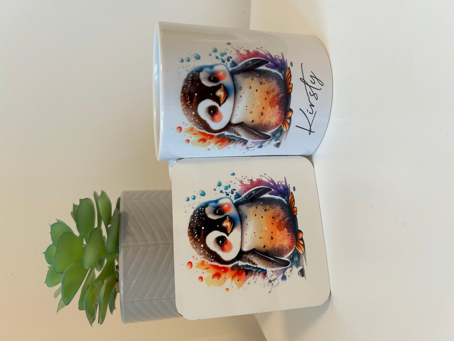 Personalised Penguin Mug, Penguin Mug, Penguin Gift, Personalised Name Mug,