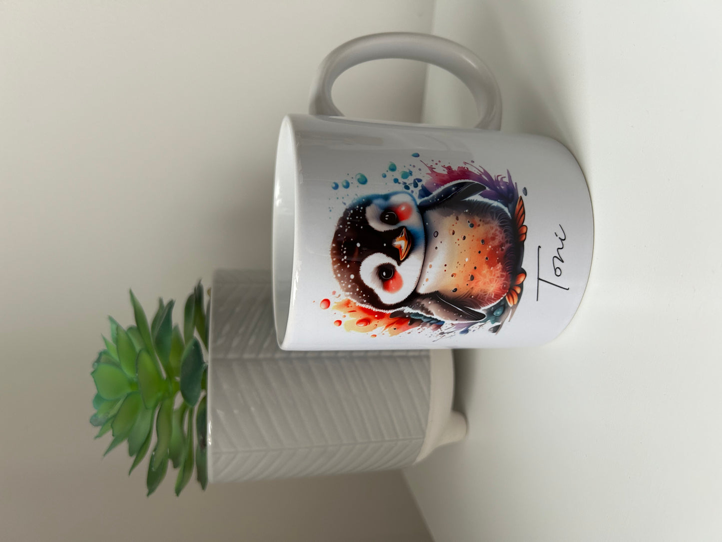 Personalised Penguin Mug, Penguin Mug, Penguin Gift, Personalised Name Mug,
