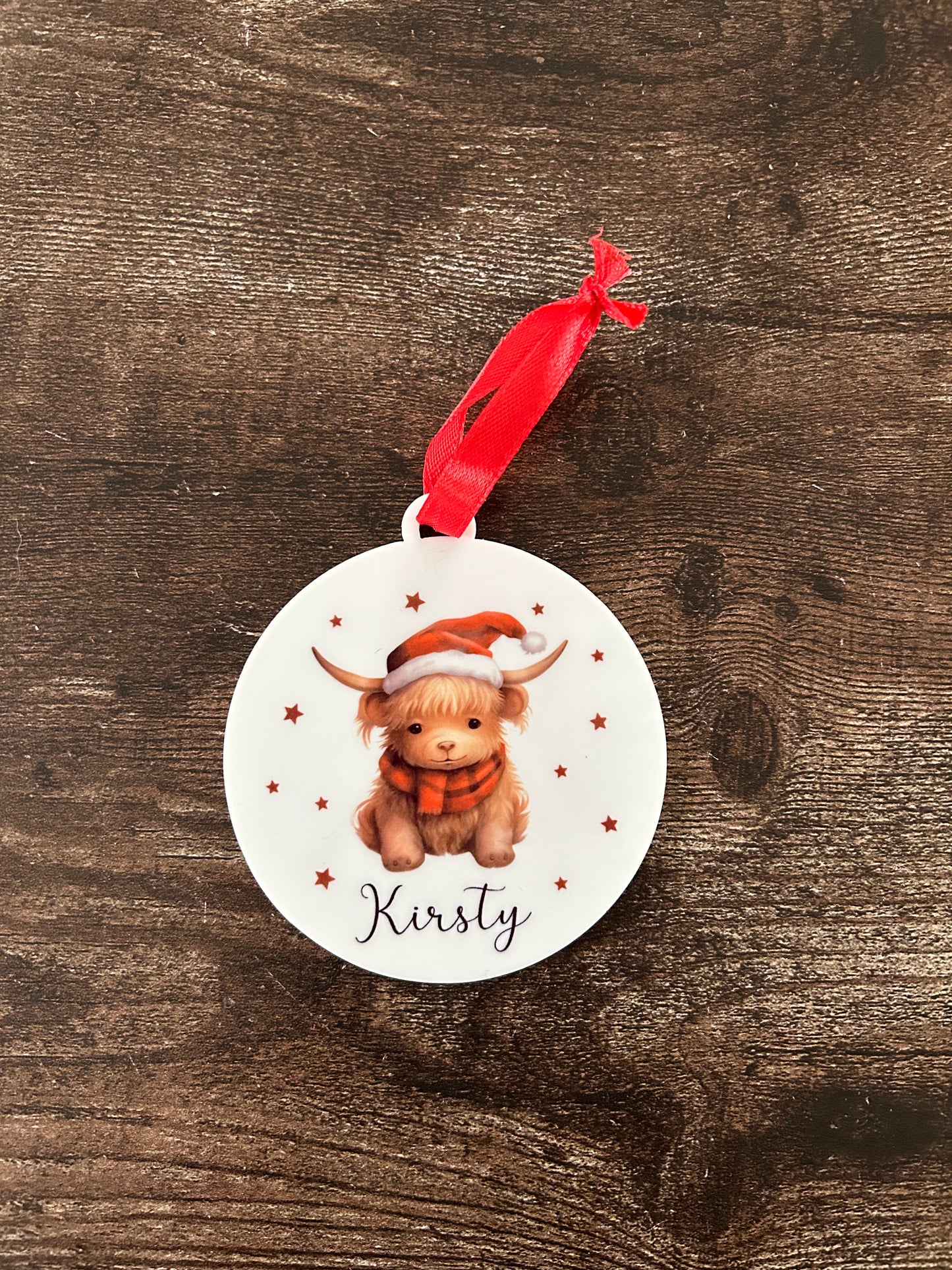Highland Cow Christmas Decoration