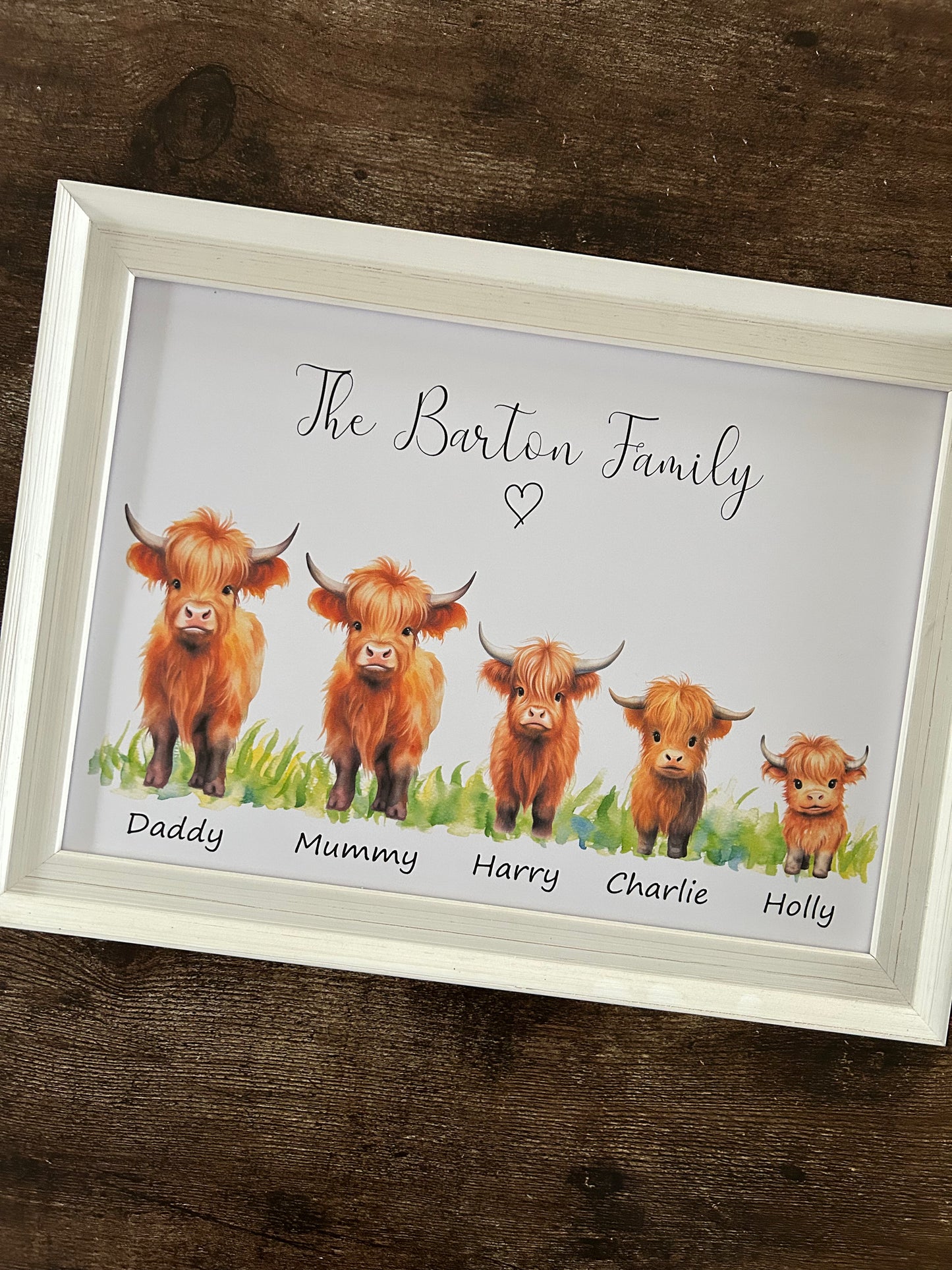 Highland Cow Family Print
