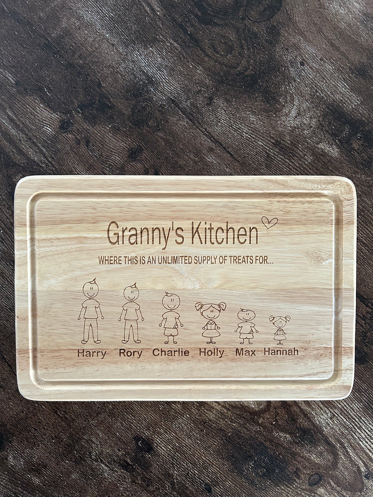 Personalised Chopping Board, Grannys Kitchen Chopping Board, Gift For Nanny, Mothers Day Gift, Personalised Nanny Gift, Nannys Kitchen Board