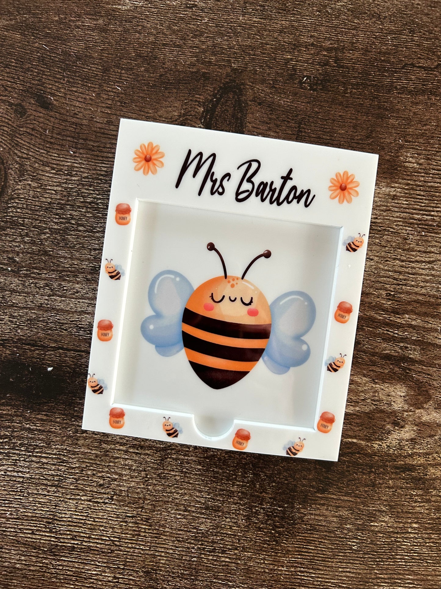 Personalised Sticky Note Holder, Teacher Post It Note Holder, Post It Note Holder, Bee Gift, Bumble Bee Gift, Personalised Gift, Bumble Bee