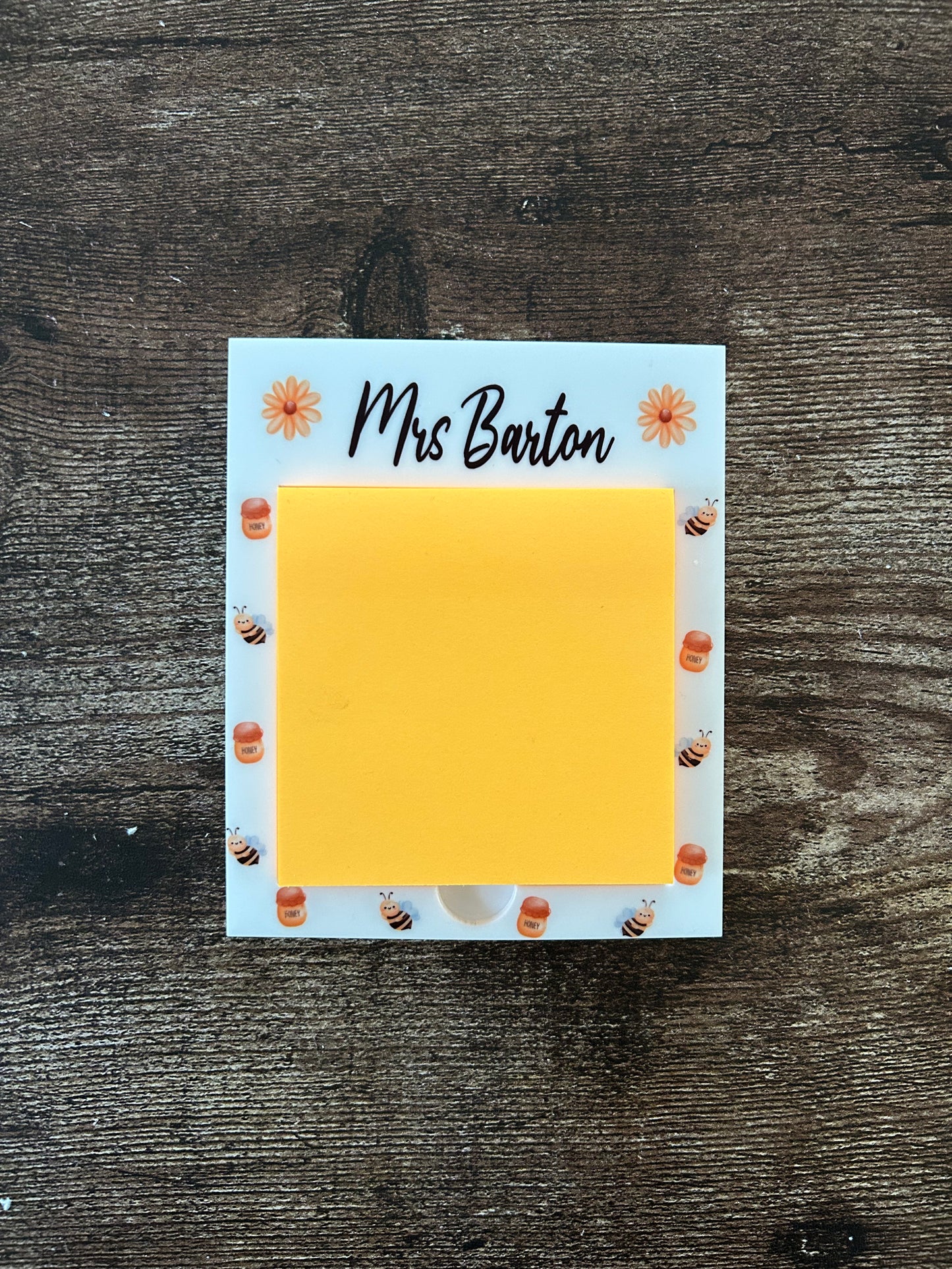 Personalised Sticky Note Holder, Teacher Post It Note Holder, Post It Note Holder, Bee Gift, Bumble Bee Gift, Personalised Gift, Bumble Bee
