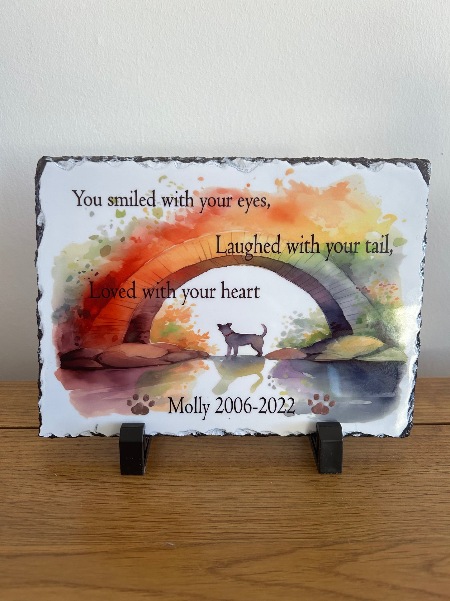 Personalised Dog Memorial Gift, Pet Memorial Gift, Dog Sympathy Gift, Dog Memorial Present, Dog Loss Gift, Dog Bereavement Gift, Rainbow Bridge