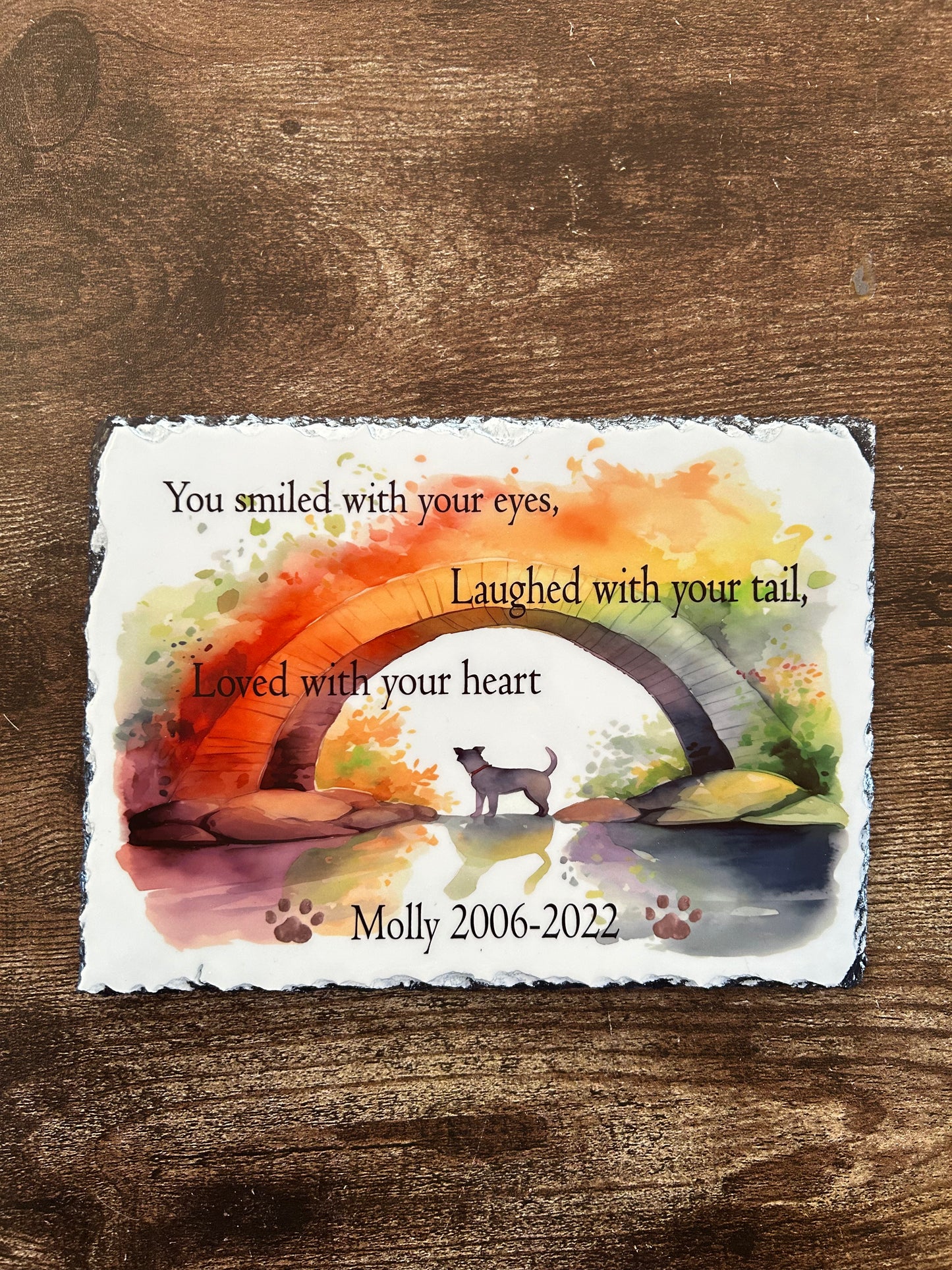Personalised Dog Memorial Gift, Pet Memorial Gift, Dog Sympathy Gift, Dog Memorial Present, Dog Loss Gift, Dog Bereavement Gift, Rainbow Bridge