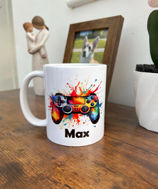 Gaming Mug, Personalised Gaming Mug, Controller Mug, Gaming Gift, Boyfriend Gaming Gift, Personalised Controller Mug, Gaming Gift