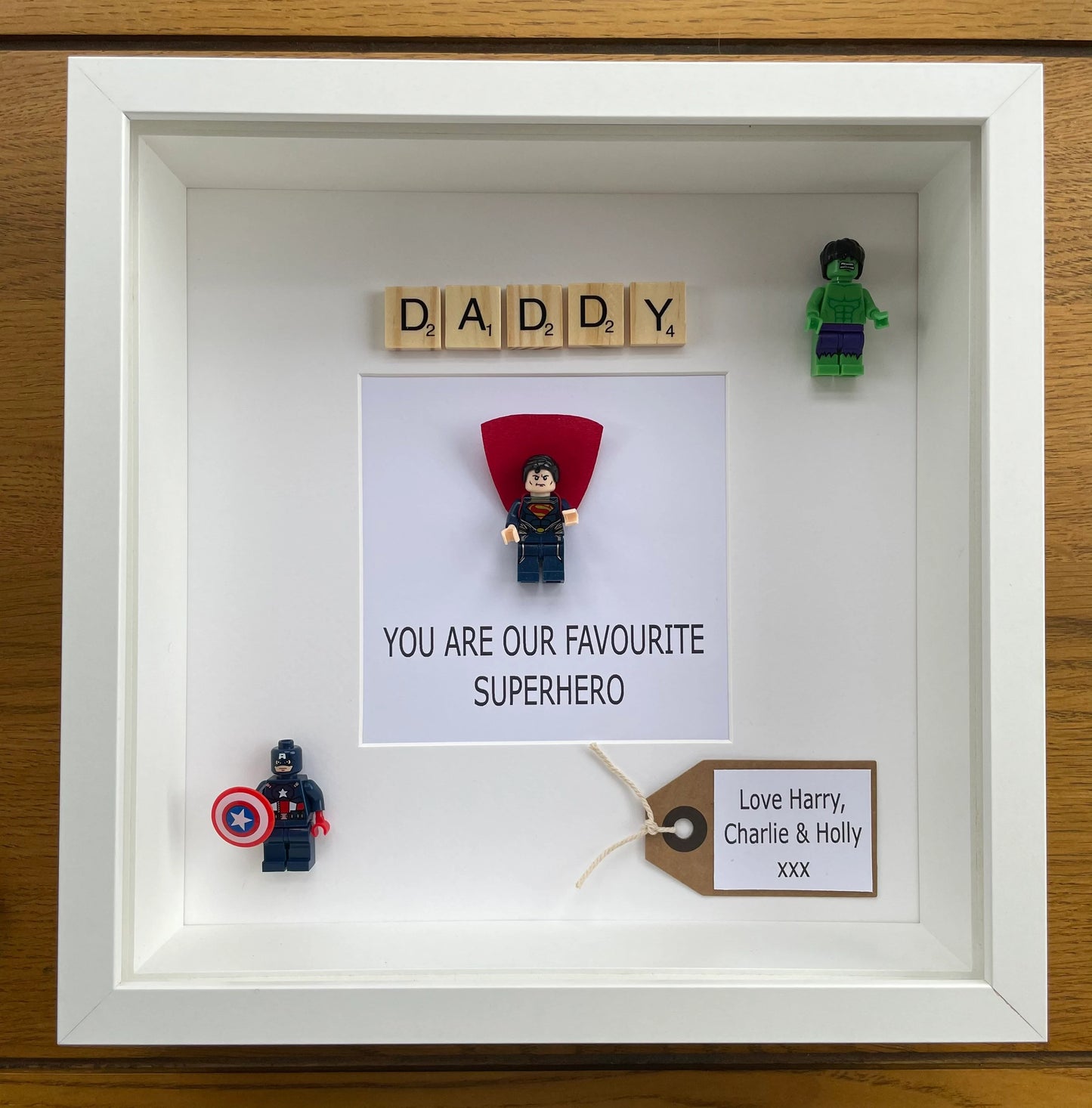 Personalised Daddy Superhero Frame, Daddy Frame, Fathers Day Gift