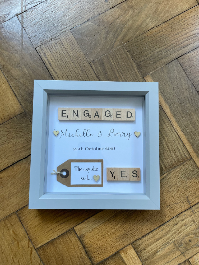 Engagement Frame, Engagement Photo Frame, Engagement Gift For Them