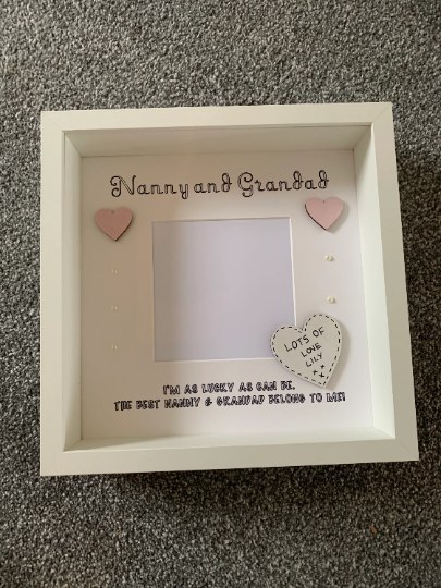 Nanny And Grandad Frame, Mothers Day Frame, Gift For Grandparents