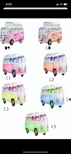 Personalised Campervan Print, Campervan Family Print, Campervan Gift