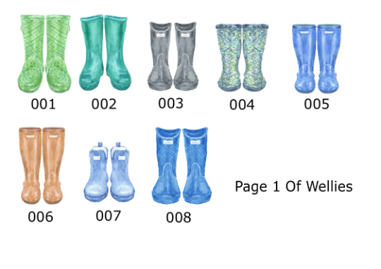 Grandchildren Wellie Print, Grandchildren Print, A4 Print, Grandparent Gift, Wellie Print
