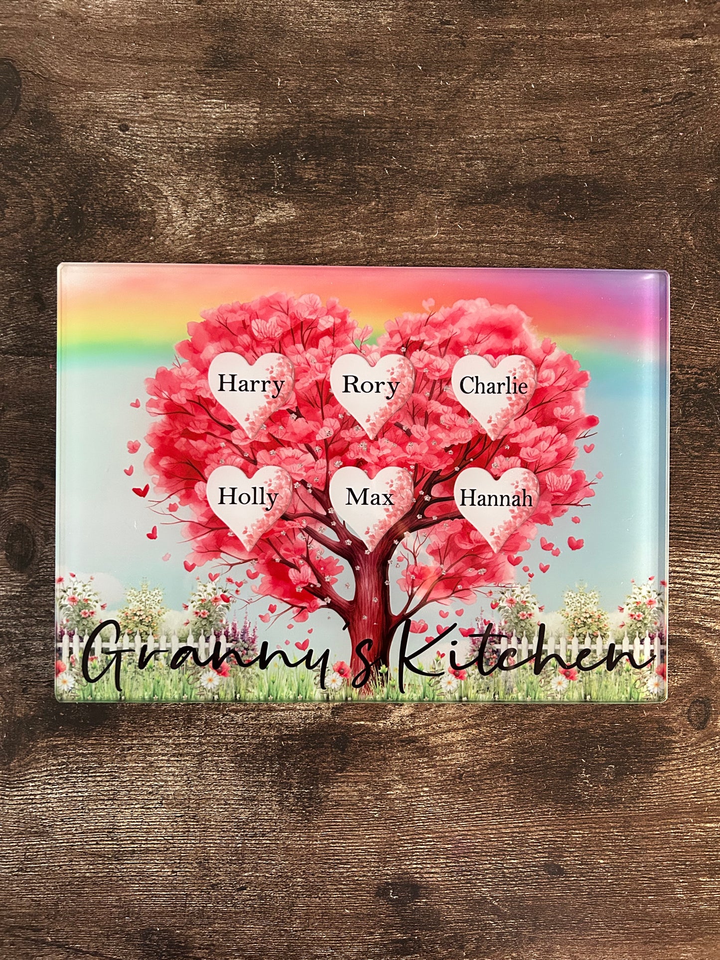 Personalised Chopping Board, Personalised Glass Chopping Board, Mothers Day Gift, Gift For Grandparents, Xmas