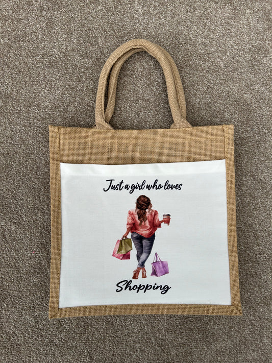 Shopping Bag, Girl Who Loves To Shop Bag