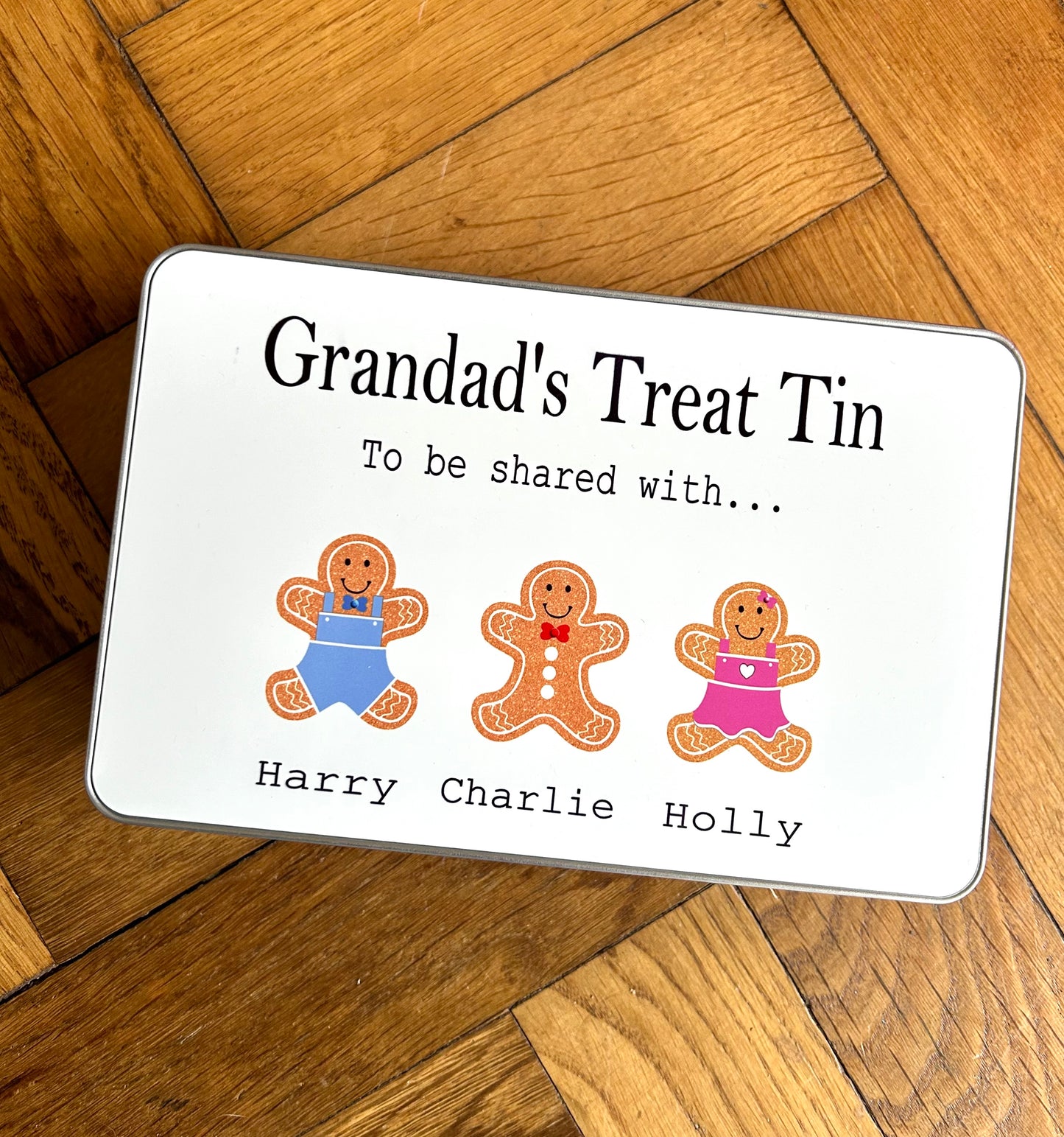 Daddy's Biscuit Tin, Daddy's Treat Tin, Biscuit Tin, Personalised Daddy's Treats Tin, Gift For Daddy, Gift For Grandad, Grandads Treats Tin