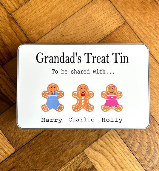 Daddy's Biscuit Tin, Daddy's Treat Tin, Biscuit Tin, Personalised Daddy's Treats Tin, Gift For Daddy, Gift For Grandad, Grandads Treats Tin
