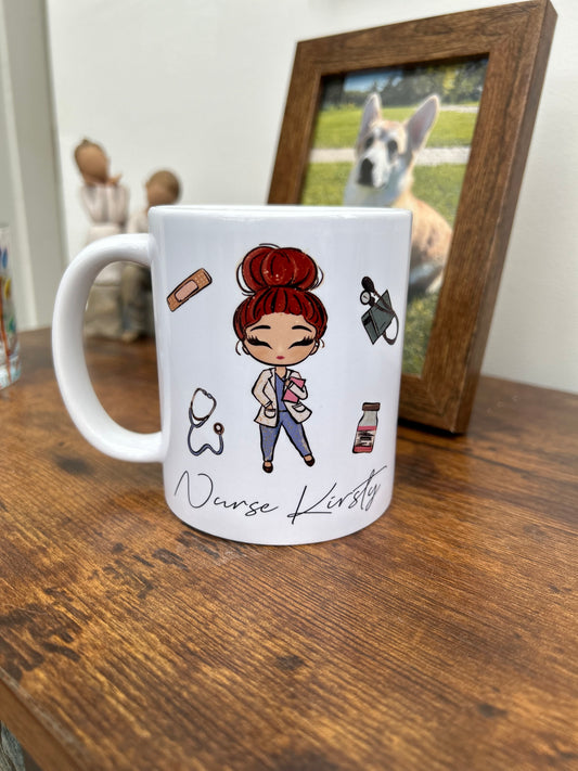 Personalised Nurse Mug, Nurse Mug, Nurse Name Mug, New Nurse Gift, Personalised Nurse Gift, Gift For Nurse, Gift For New Nurse, New Job Mug
