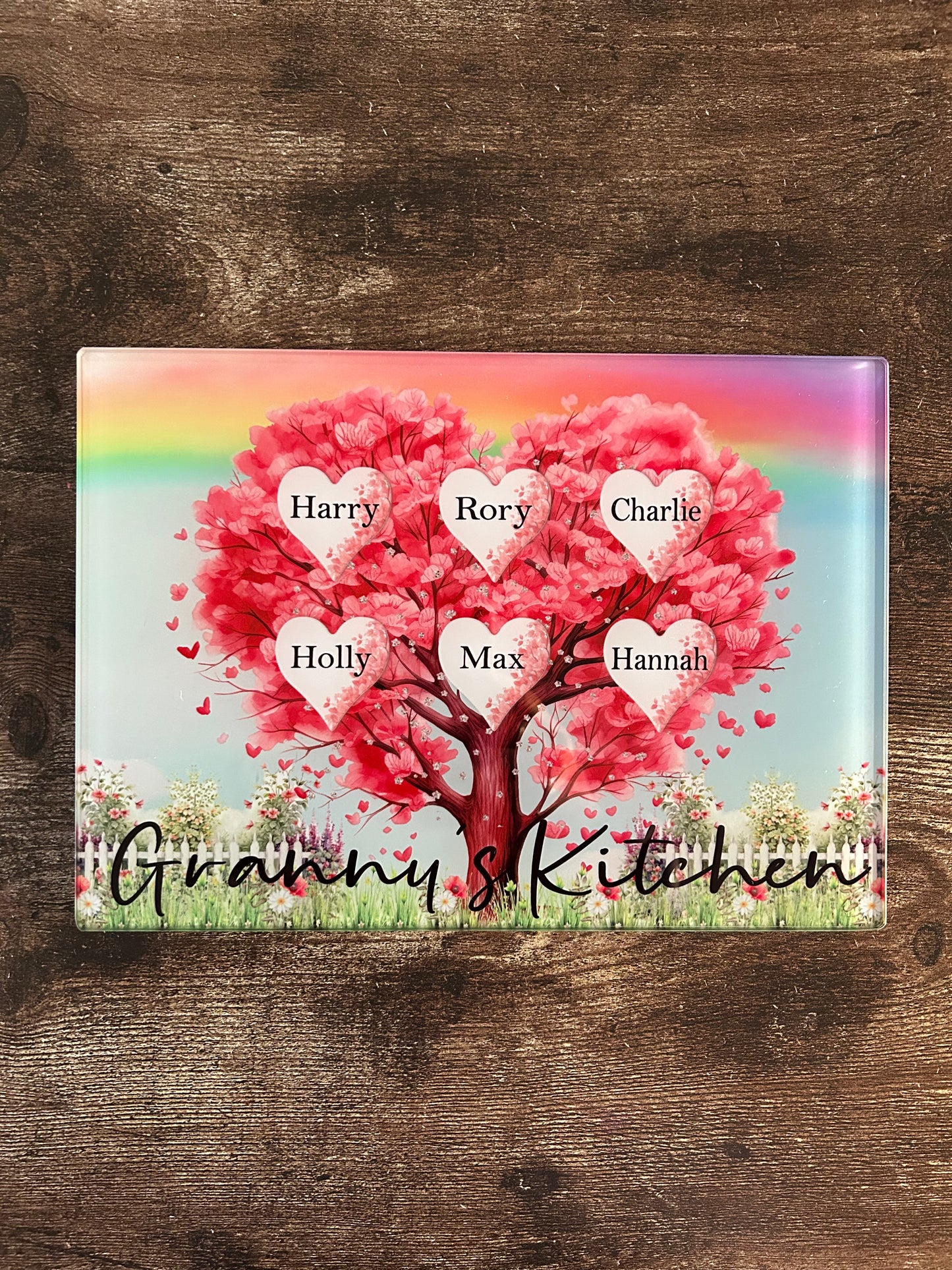 Personalised Chopping Board, Personalised Glass Chopping Board, Mothers Day Gift, Gift For Grandparents, Xmas