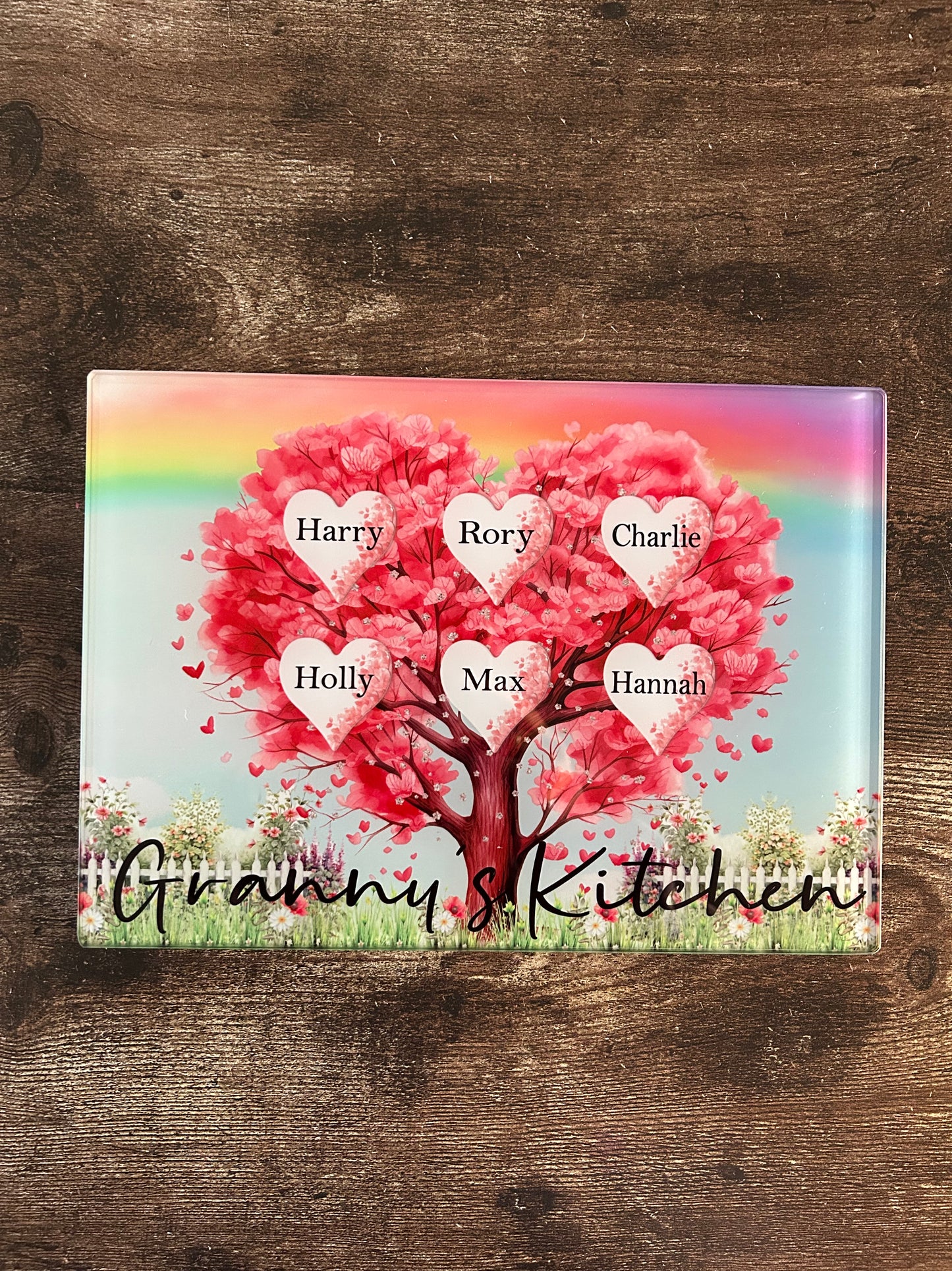 Personalised Chopping Board, Personalised Glass Chopping Board, Mothers Day Gift, Gift For Grandparents, Xmas