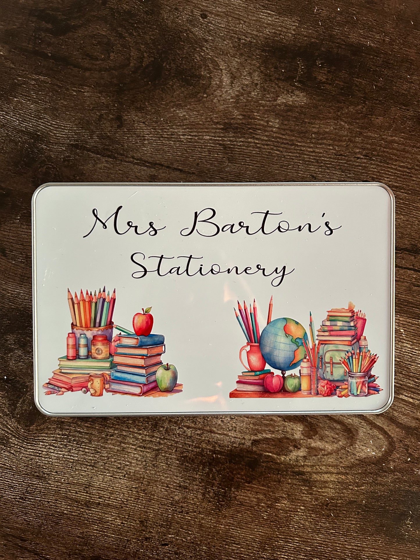 Teacher Gift, End Of Year Teacher Gift, Personalised Teacher Gift, Teacher Stationery Tin, Tin For Teacher, New Teacher Gift, New Job