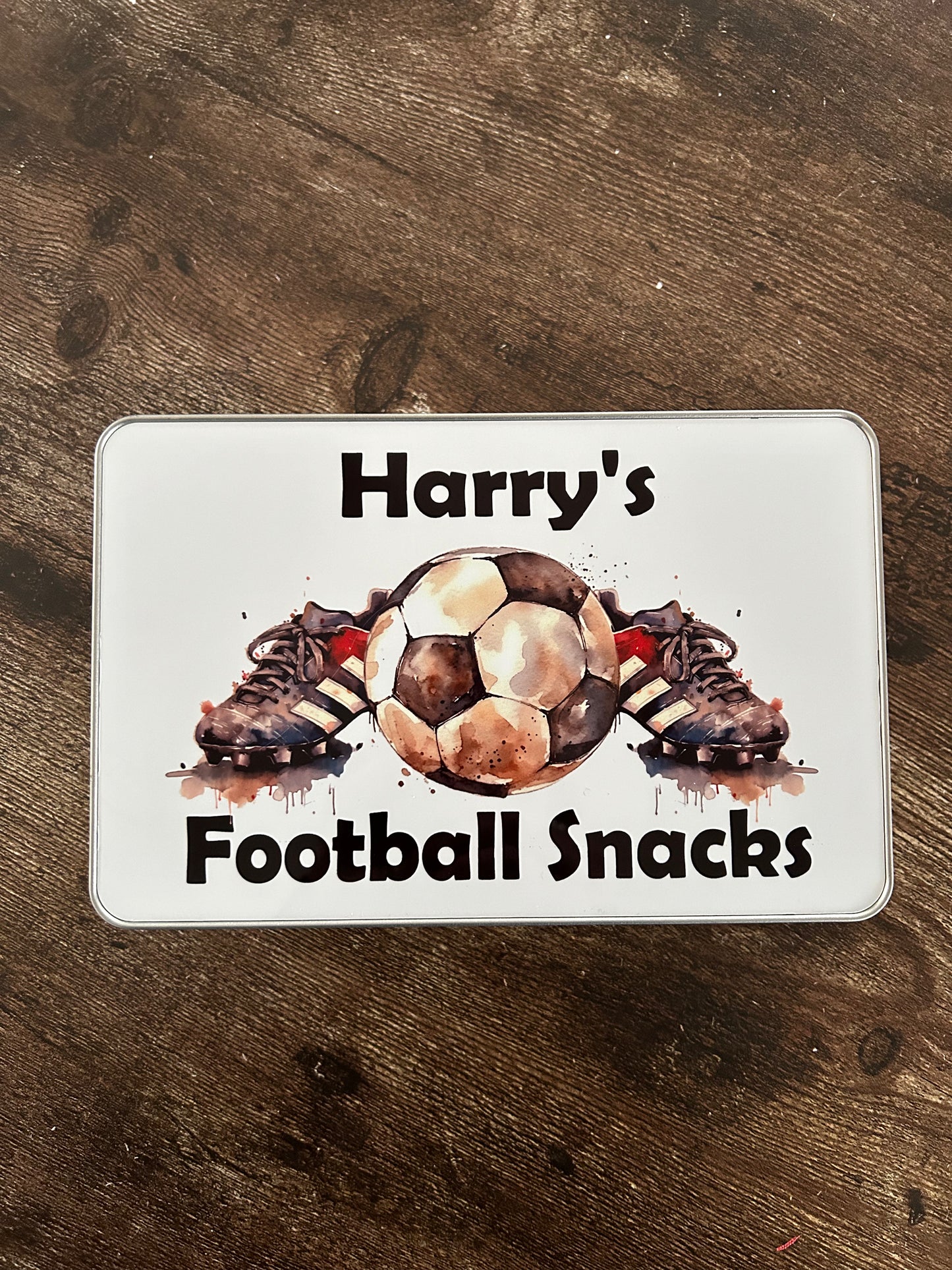 Football Gift, Kids Football Gift, Football Treats Tin, Personalised Football Gift, Personalised Kids Football Tin, Football Lover Gift