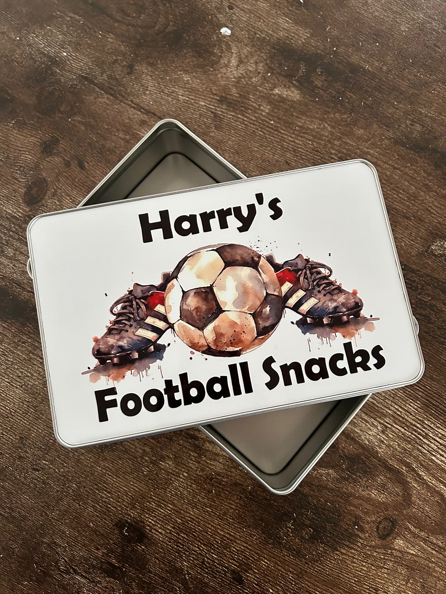 Football Gift, Kids Football Gift, Football Treats Tin, Personalised Football Gift, Personalised Kids Football Tin, Football Lover Gift
