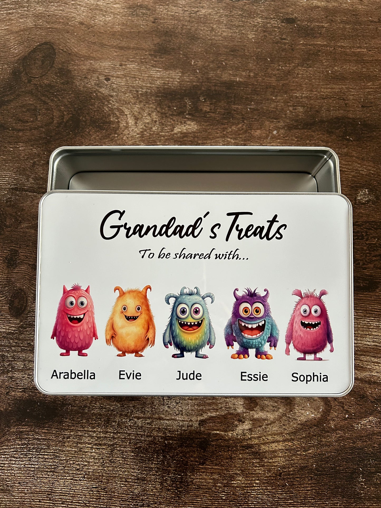 Personalised Daddy's Biscuit Tin, Daddy's Treat Tin, Biscuit Tin, Personalised Daddy's Treats Tin, Gift For Daddy, Gift For Grandad, Grandads Treats Tin