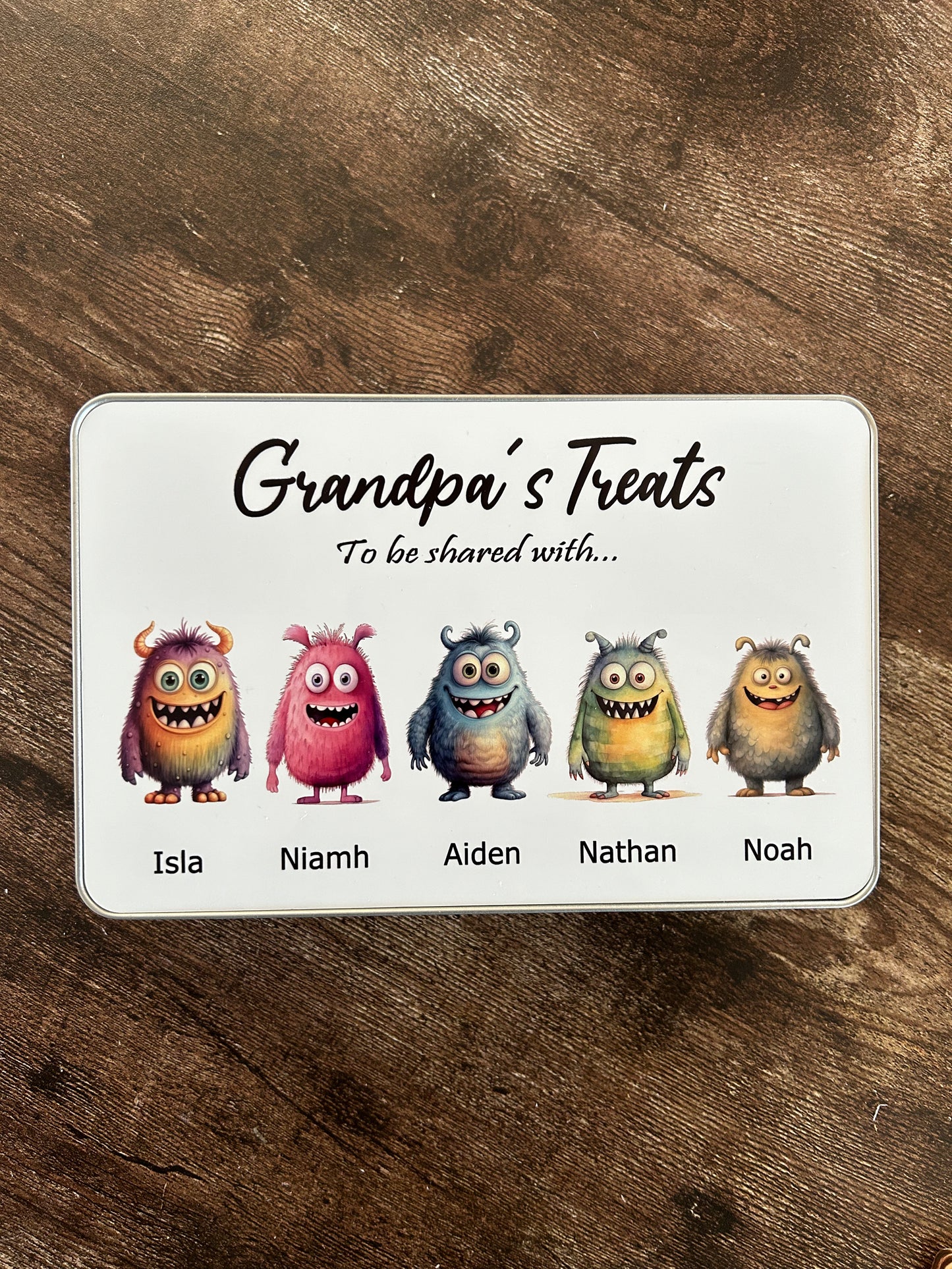 Personalised Daddy's Biscuit Tin, Daddy's Treat Tin, Biscuit Tin, Personalised Daddy's Treats Tin, Gift For Daddy, Gift For Grandad, Grandads Treats Tin