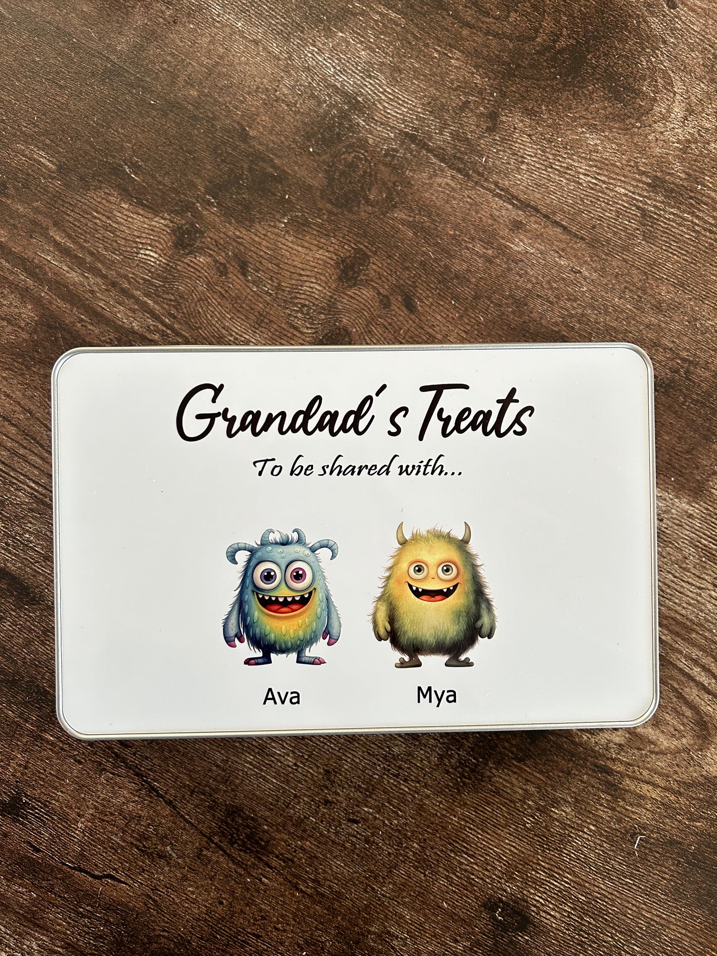 Personalised Daddy's Biscuit Tin, Daddy's Treat Tin, Biscuit Tin, Personalised Daddy's Treats Tin, Gift For Daddy, Gift For Grandad, Grandads Treats Tin