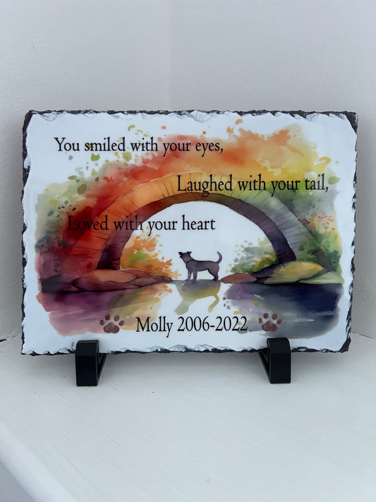 Personalised Dog Memorial Gift, Pet Memorial Gift, Dog Sympathy Gift, Dog Memorial Present, Dog Loss Gift, Dog Bereavement Gift, Rainbow Bridge