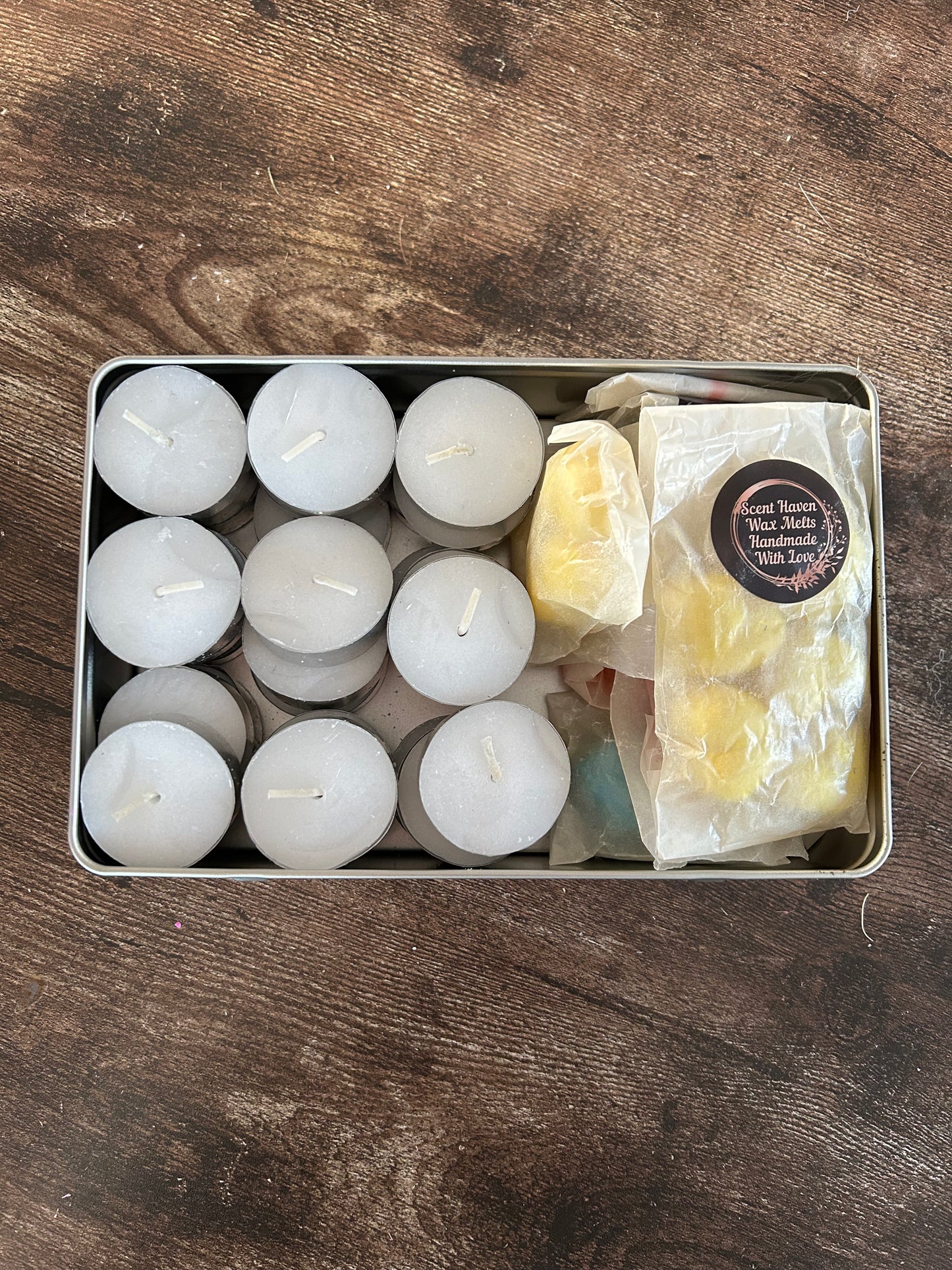 Wax Melt Box, Tealights Box, Box For Tealights, Wax Melt Storage Tin, Personalised Tin