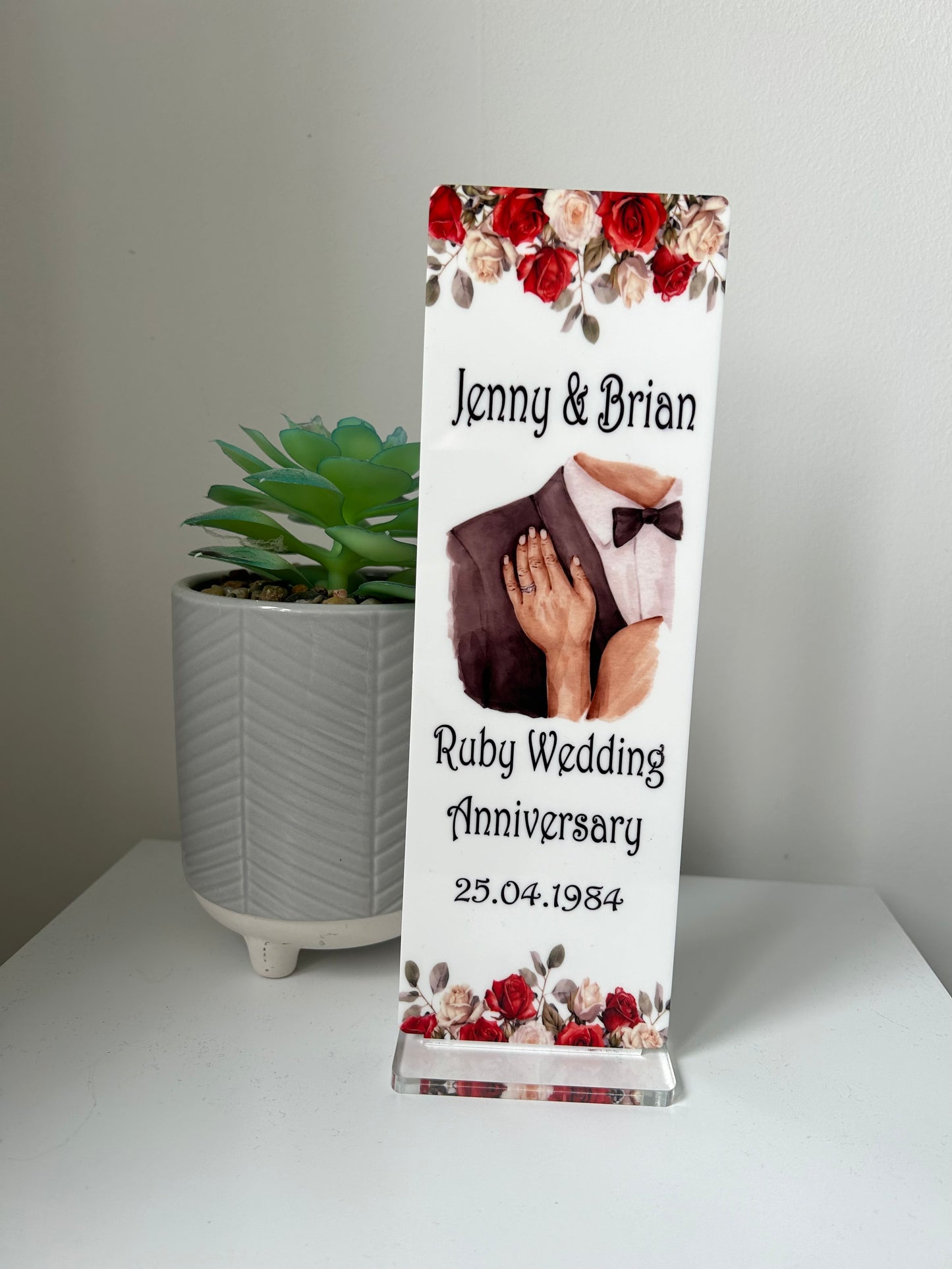 Ruby Wedding Anniversary Gift, Ruby Wedding Present, 40th Wedding Gift, 40 Years Ruby Wedding Gift, Ruby Wedding Gift, Anniversary Gift