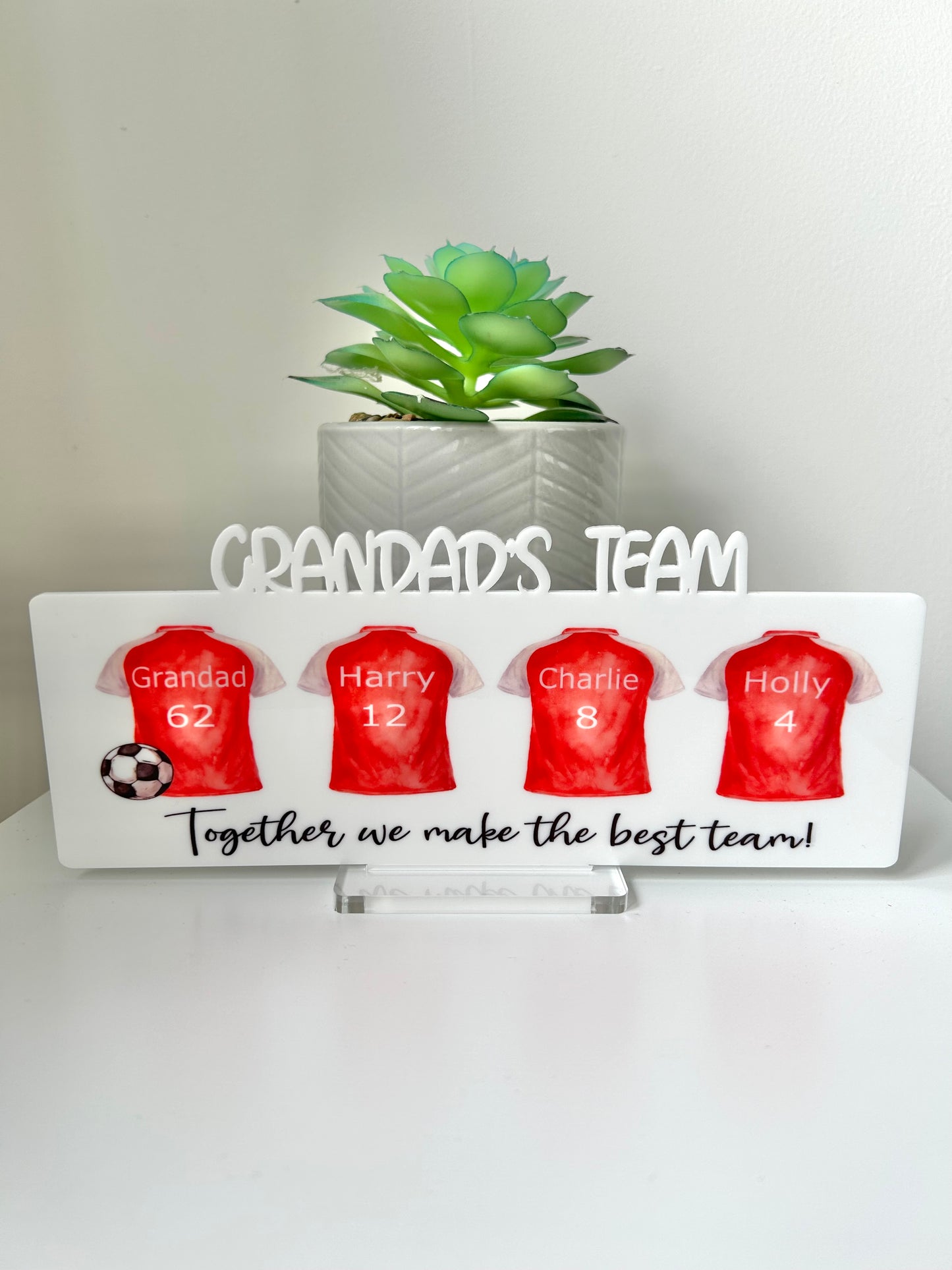 Grandads Team Gift, Daddys Team Gift, Football Shirt Gift, Football Gift, Fathers Day Gift Daddy, Fathers Day Gift Grandad, Football Present