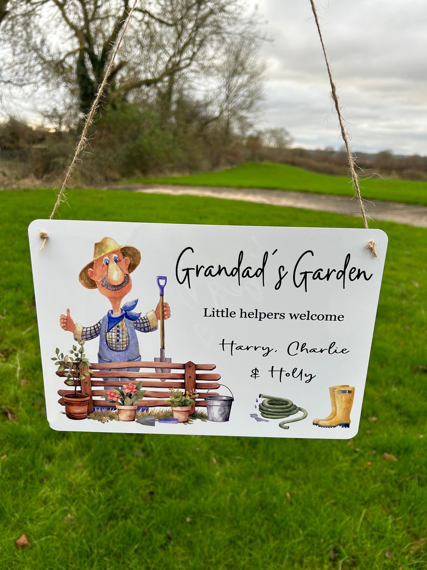 Personalised Grandad's Garden Sign, Fathers Day Gift, Grandad's Garden Sign, Grandad Fathers Day Gift, Personalised Garden Sign, Grandad's