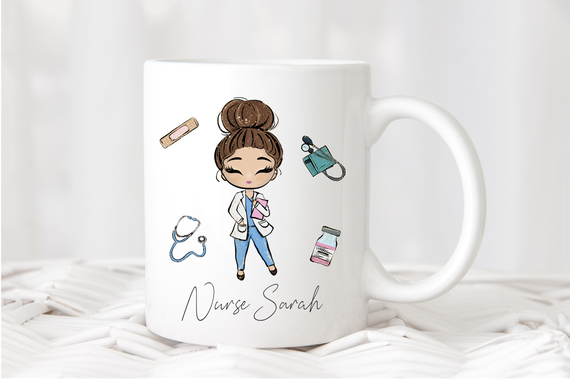 Personalised Nurse Mug, Nurse Mug, Nurse Name Mug, New Nurse Gift, Personalised Nurse Gift, Gift For Nurse, Gift For New Nurse, New Job Mug