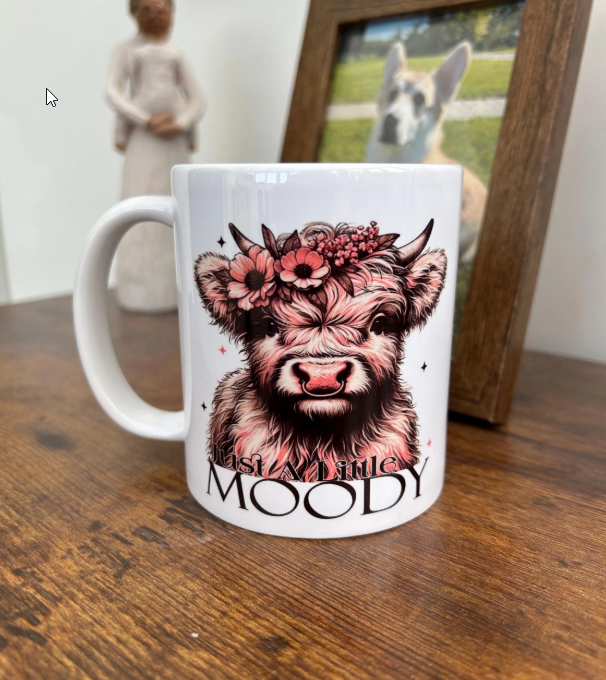 Highland Cow Mug, Funny Highland Cow Mug, Highland Cow Gift, Moody Gift, Birthday Gift For Her, Highland Cow Present, Highland Cow, Cow Mug