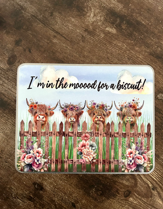 Highland Cow Biscuit Tin, Highland Cow Gift, Highland Cow Treat Tin, Highland Cow Present