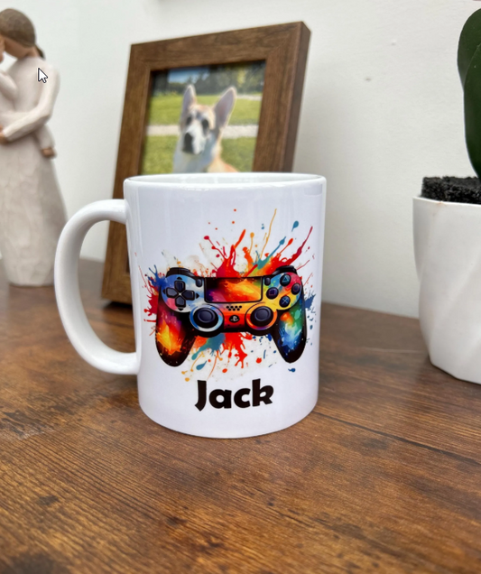 Gaming Mug, Personalised Gaming Mug, Controller Mug, Gaming Gift, Boyfriend Gaming Gift, Personalised Controller Mug, Gaming Gift