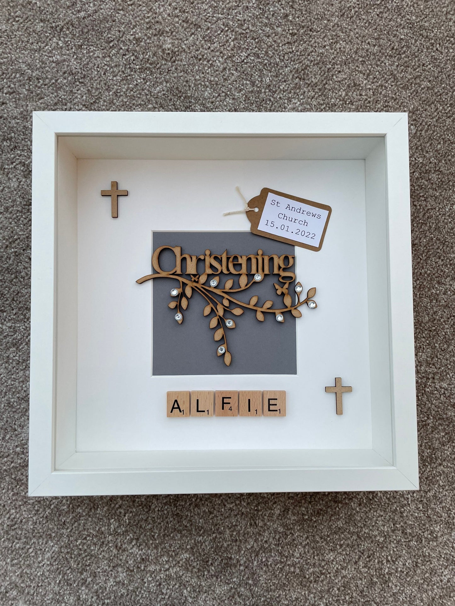 Personalised Christening Frame, Christening Gift, Gift For Christening, Christening Keepsake Gift, Christening Gift For Girl, Christening Gift For Boy,
