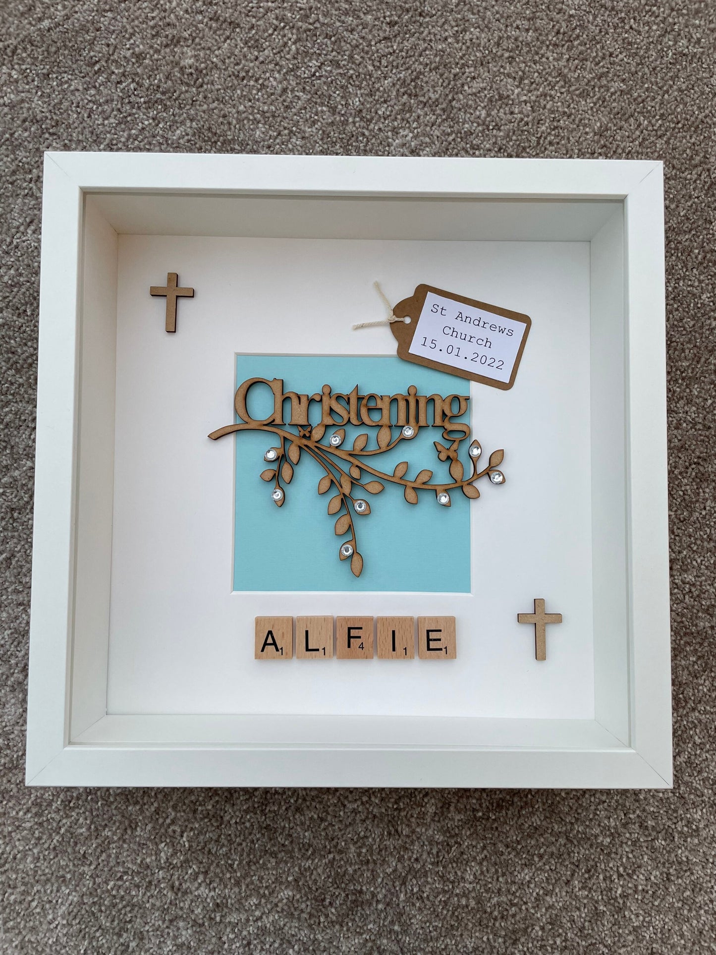 Personalised Christening Frame, Christening Gift, Gift For Christening, Christening Keepsake Gift, Christening Gift For Girl, Christening Gift For Boy,
