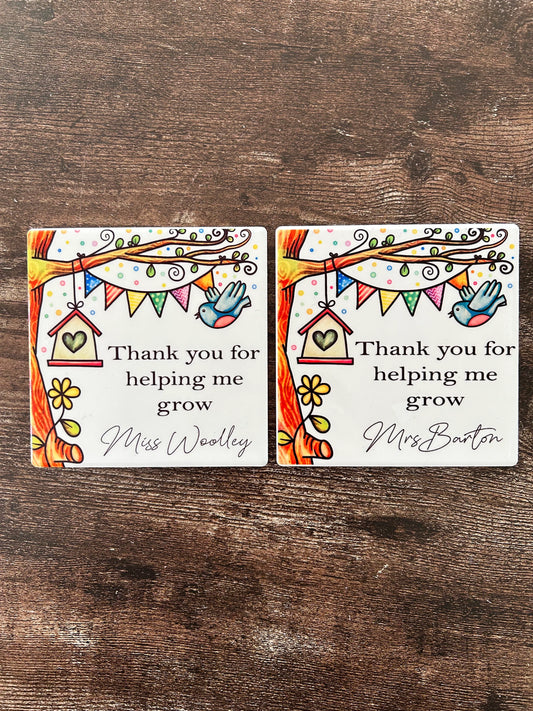 Personalised Teacher Coaster