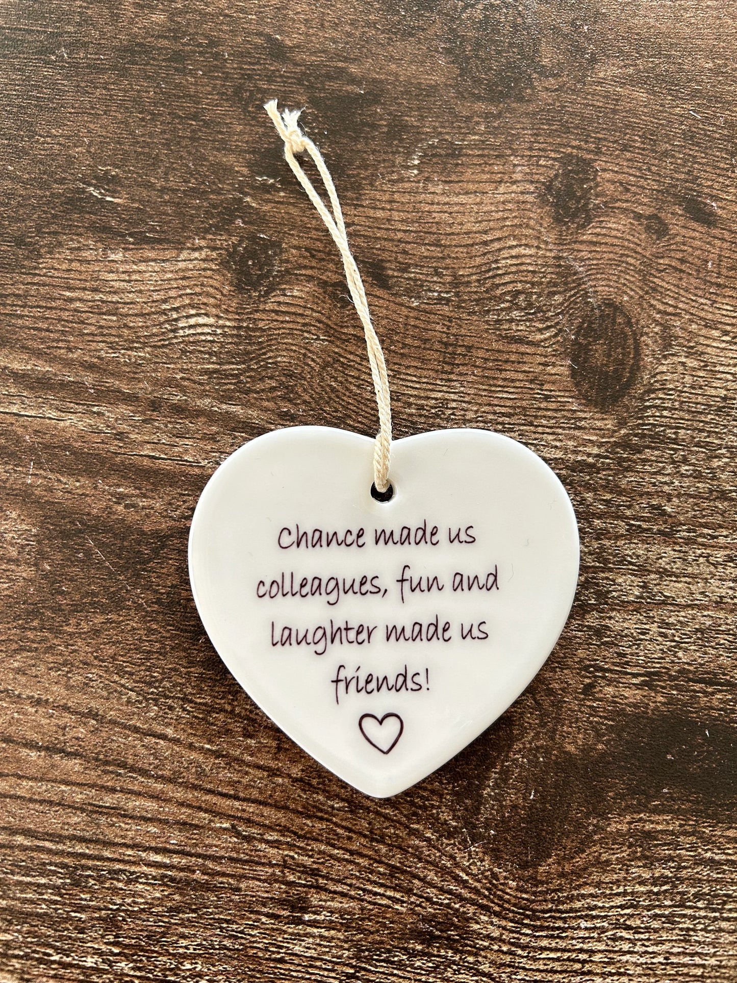 Chance Made Us Colleagues Gift, Leaving Gift, Ceramic Heart, New Job Gift