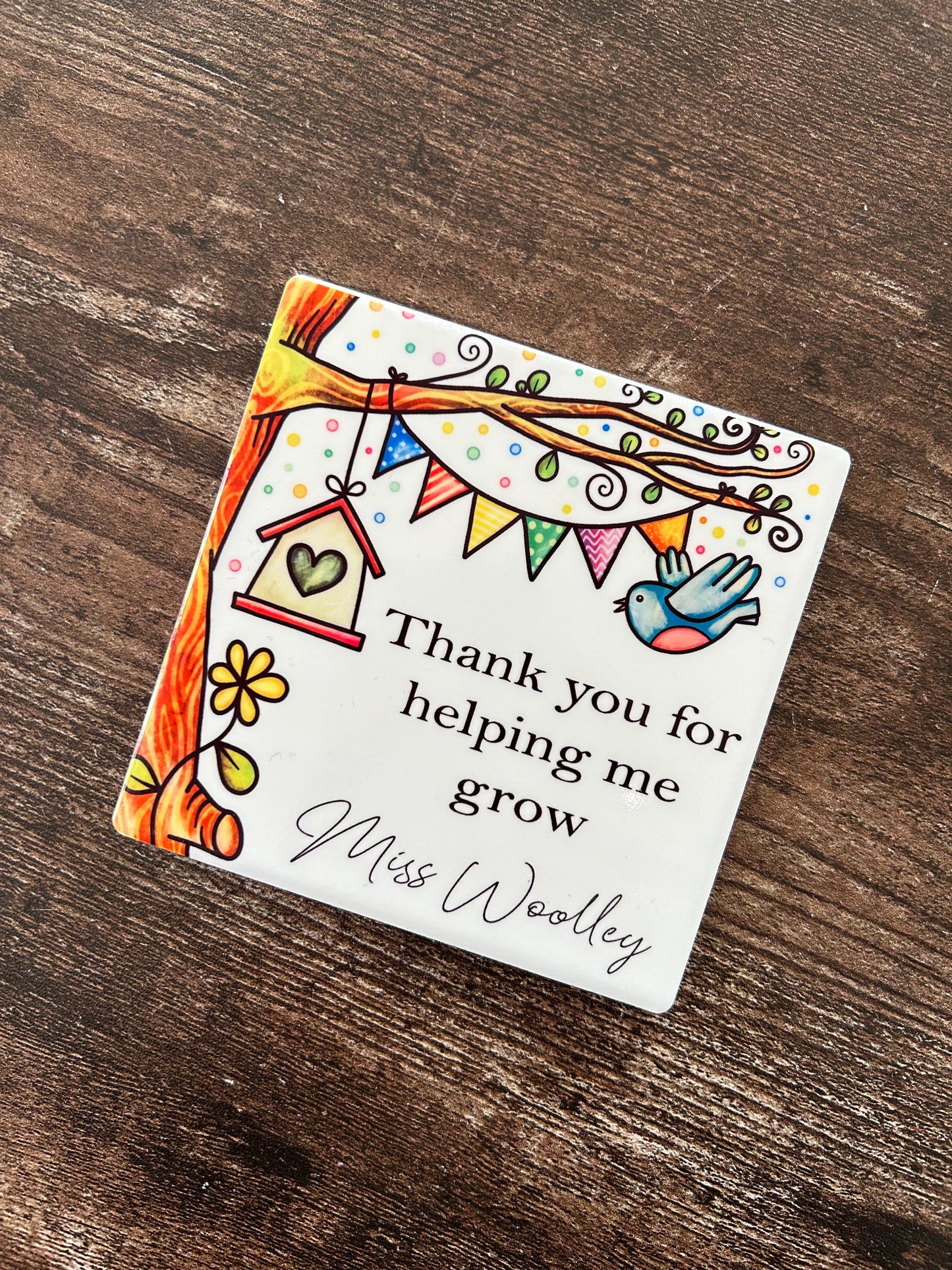 Personalised Teacher Coaster