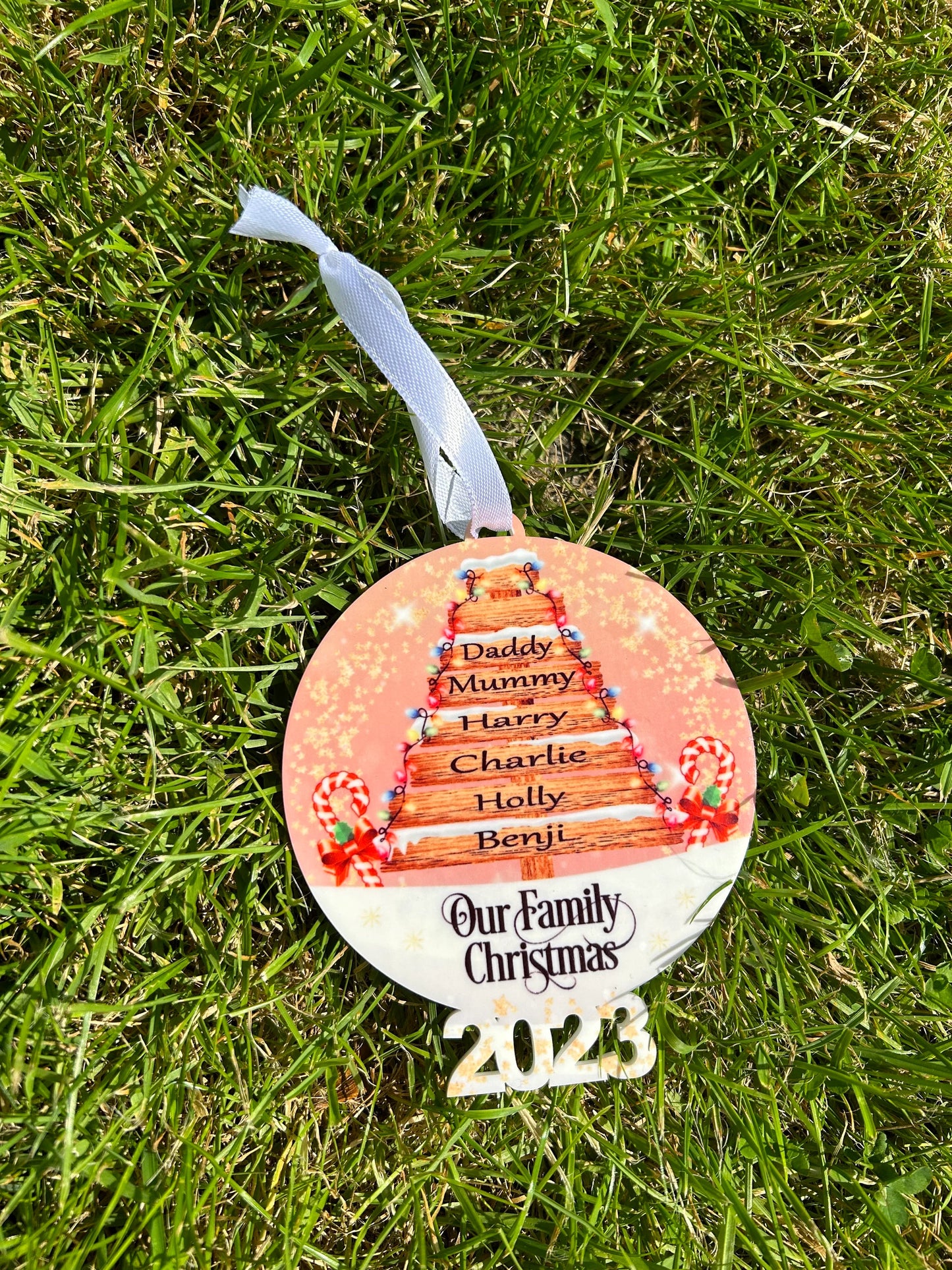Family Christmas Tree Decoration, Family Christmas Bauble, Family Tree Bauble, Family Decoration