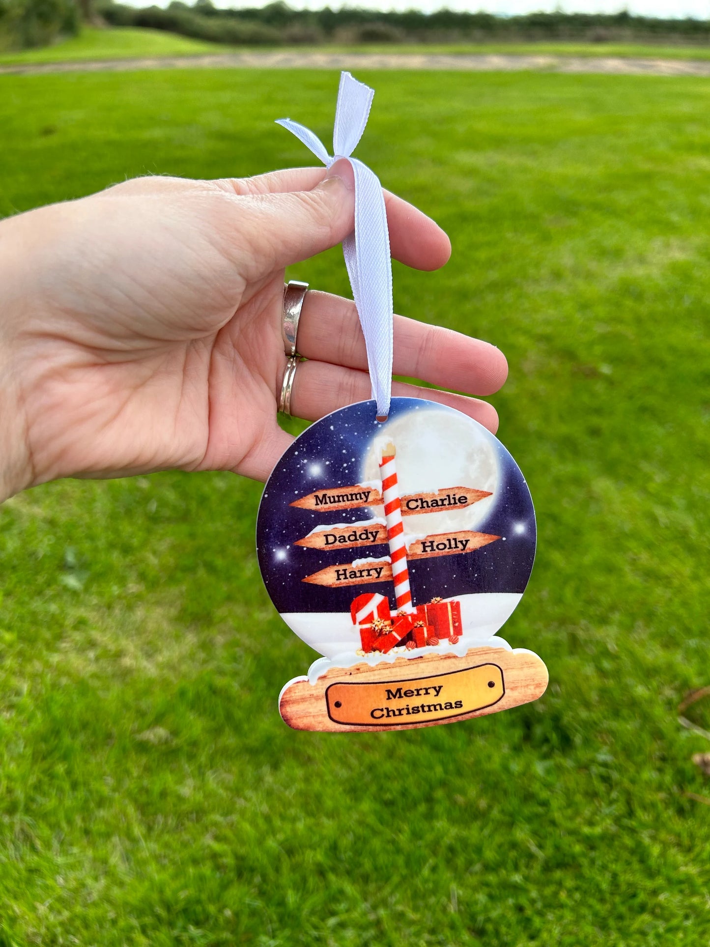 Family Snow Globe Decoration, Family Christmas Tree Decoration, Snow Globe Decoration