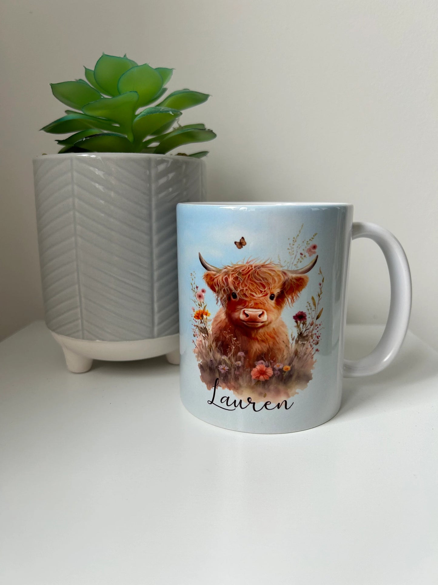 Highland Cow Mug, Personalised Highland Cow Mug, Highland Cow Gift, Highland Cow Present, Highland Cow, Cow Mug, Cute Highland Cow Mug
