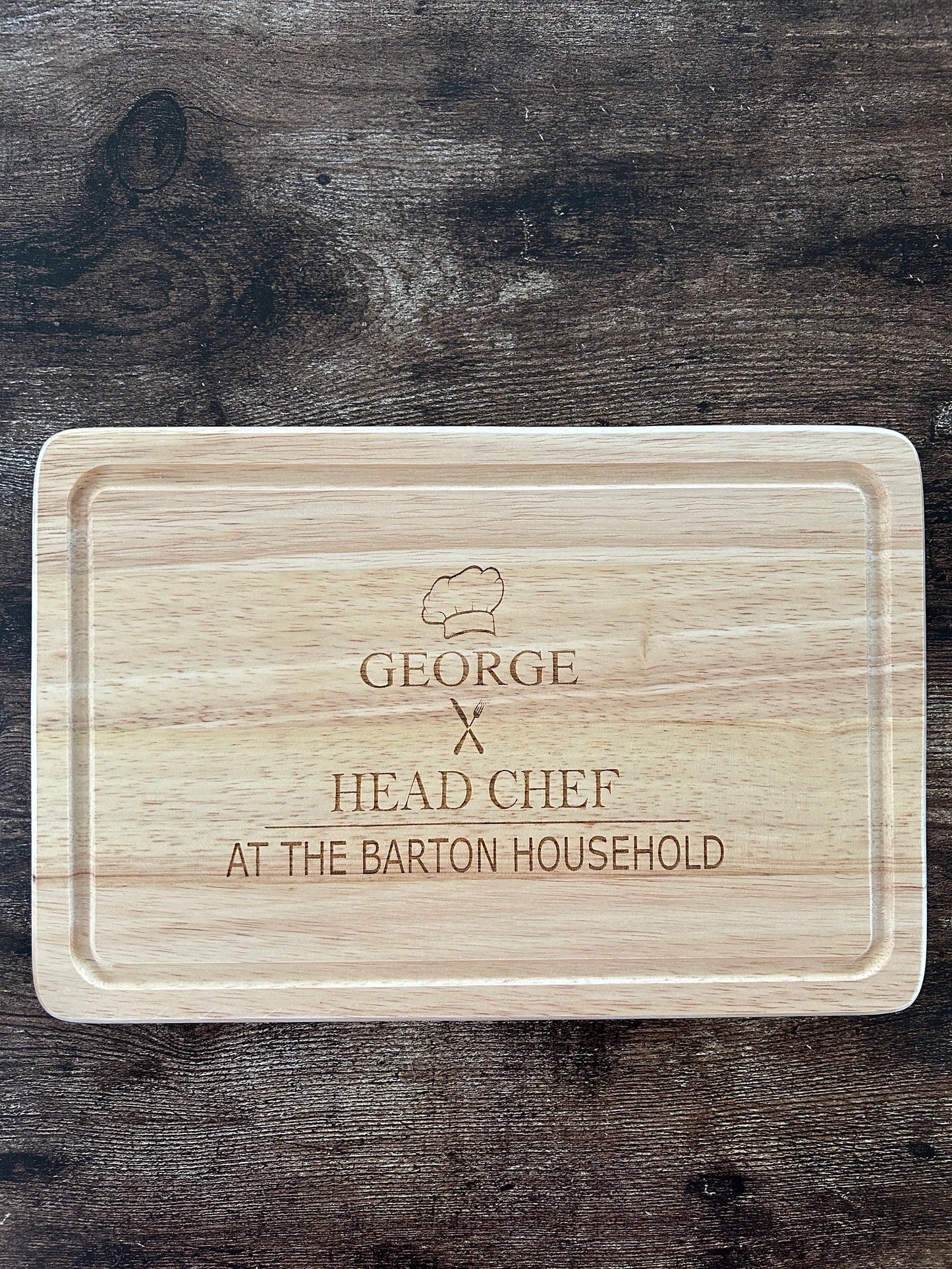 Head Chef Personalised Chopping Board, Head Chef Gift, Personalised Chopping Board, Wood Wedding Gift, Wood Anniversary Gift, Gift For Home