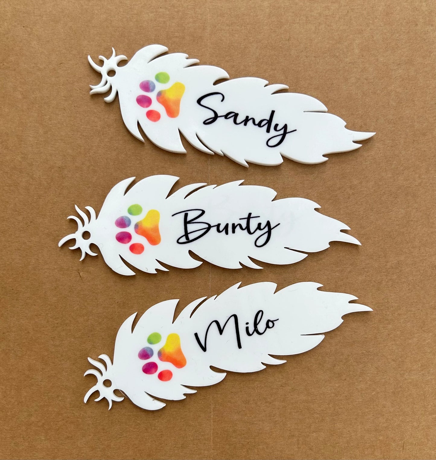 Pet Memorial Gift, Pet Remembrance Keepsake, Personalised Pet Memorial Gift, Rainbow Bridge, Pet Sympathy Gift, Remembrance Feather,