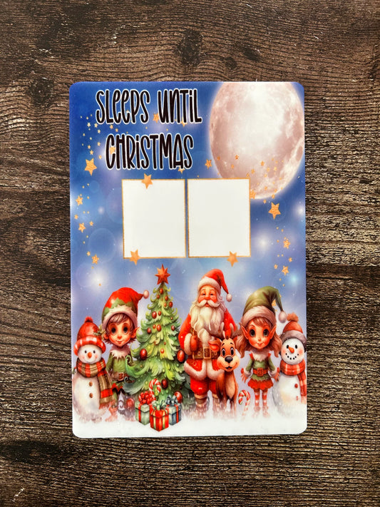 Christmas Countdown, Christmas Countdown Board, Wipeable Christmas Countdown Board, Days Until Christmas Board, Sleeps Until Christmas Board