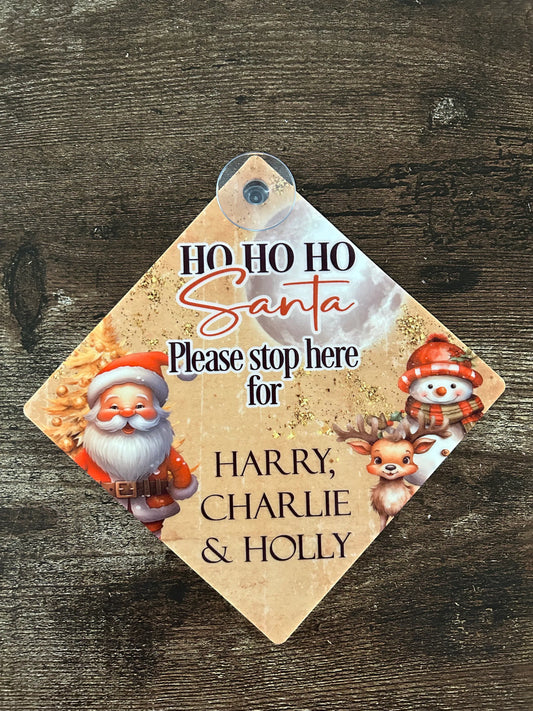 Santa Stop Here Sign, Personalised Santa Stop Here Sign, Kids Santa Sign, Santa Stop Here, Stop Here Santa Sign, Personalised Gift